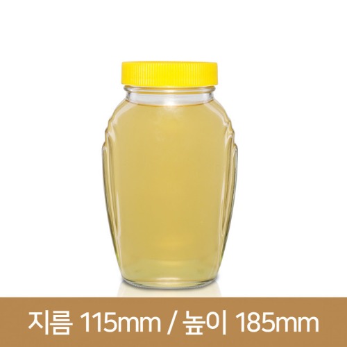 유리병 타원 꿀병 1.2kg (PG) 15개