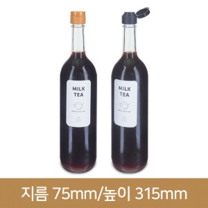 유리병 (똑딱이마개) 와인750ml (투명스크류) (A) 24개
