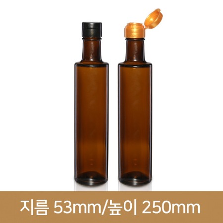 유리병 광동원형오일300 갈색원터치 (K) 35개